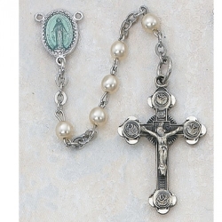 SS IMM PEARL ROSARY BOXED