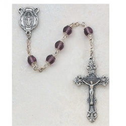6MM AMETHYST CAPPED ROSARY