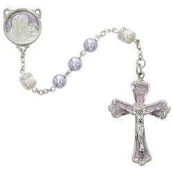 7MM LAVENDER PEARL ROSARY