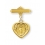 14KT Gold Over Sterling Baby Miraculous Medal on a 14KT Gold Plated Bar Pin 