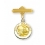14KT Gold over Sterling Silver Baby Holy Baptism Medal on a 14KT Gold Plated Bar Pin