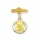 14KT Gold Over Sterling Silver Baby Guardian Angel Medal On A 14KT Gold Plated Bar Pin