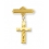 14KT Gold Over Sterling Silver Baby Crucifix On A 14KT Gold Plated Bar Pin