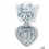Praying Angel Pin with a Sterling Silver Miraculous Medal