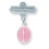 Sterling Silver Pink Miraculous Medal Baby Pin