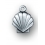1/2" Sterling Silver Holy Baptism Shell Medal with 13" Chain