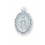 5/8" Sterling Silver Oval Miraculous Medal with 13" Chain