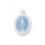 Sterling Silver Oval Blue Enameled Miraculous Medal 