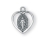 Sterling Silver Heart Shaped Miraculous Medal 