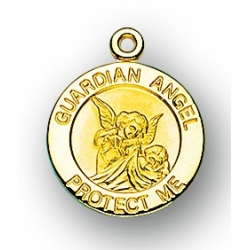 14kt Gold Guardian Angel / Nat'L Guard Medal