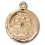 5/8" Gold Over Sterling Silver Guardian Angel Medal with 18" Chain