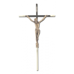 BRASS FINISH CROSS WITH MUSEUM GOLD PLATED CORPUS