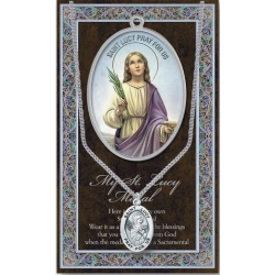 GENUINE PEWTER SAINT LUCY MEDAL
