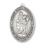 PEWTER ST. CHRISTOPHER OVAL PENDANT